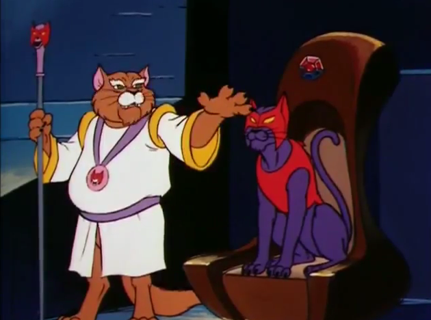 Catra with Minister Cloudfoot in the She-Ra episode, "Magicats."
