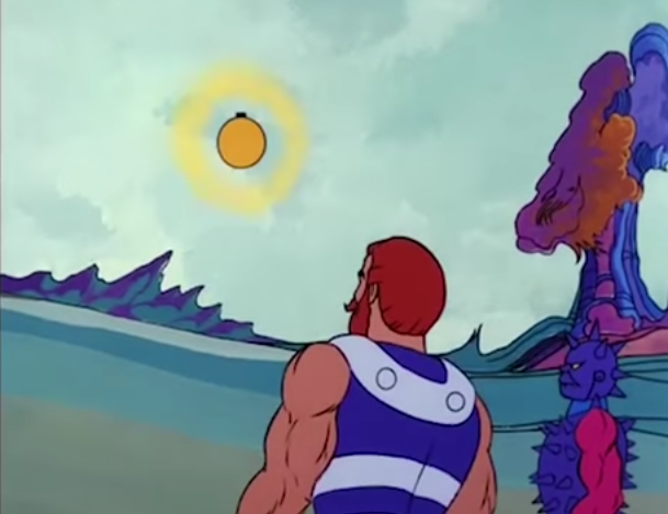 Fisto and Skeletor learn rules of a Bendari game in He-Man "The Games."