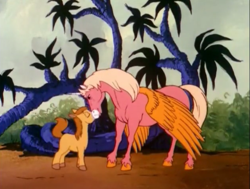 Star Wind and Baby in the She-Ra episode "Swifty's Baby"