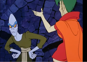 Azrog and Spydra in "The Return of Orko's Uncle" as reviewed by The Wizard's Nightshirt, a He-Man and She-Ra podcast.