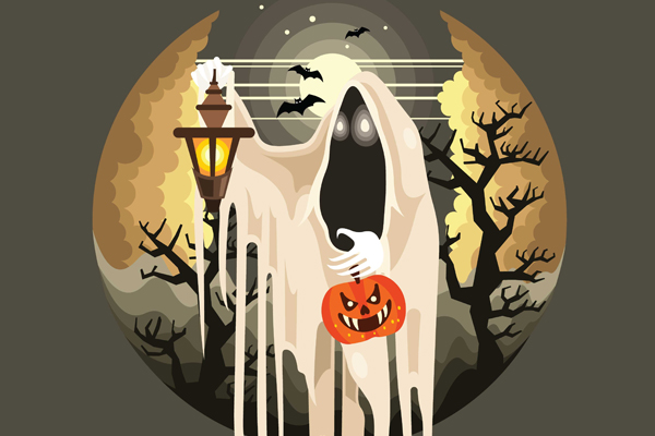 Ghost holding a lantern